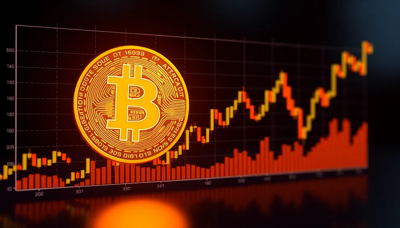 Professioneller Digital Assets-Chart im Candlestick-Stil, der die Preisentwicklung über ein Jahr zeigt.