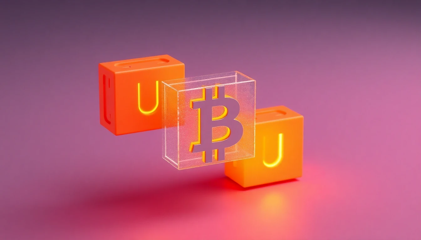 Abstrakte 3D-Darstellung von miteinander verbundenen Blöcken, die eine Distributed Ledger symbolisieren.